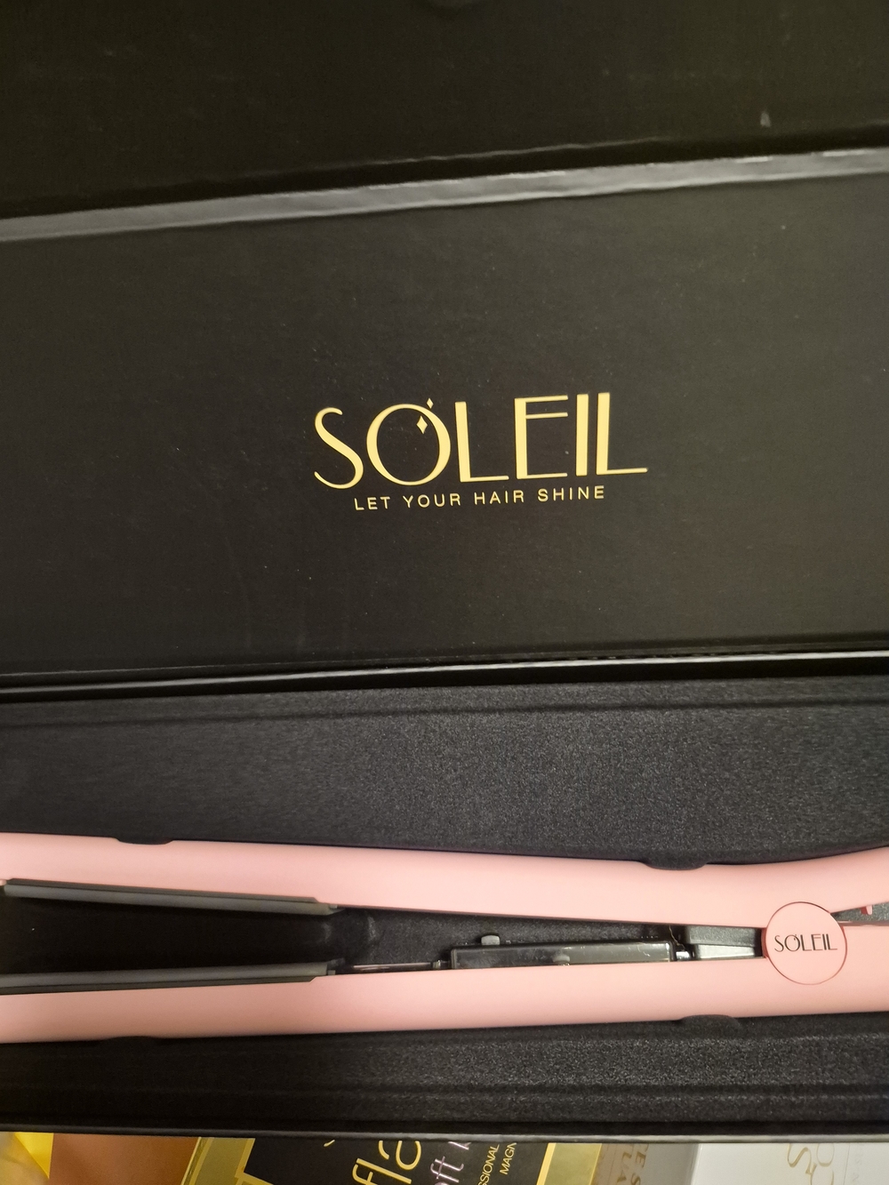 Soleil Pink Hair Straightener - Portable Flat Iron